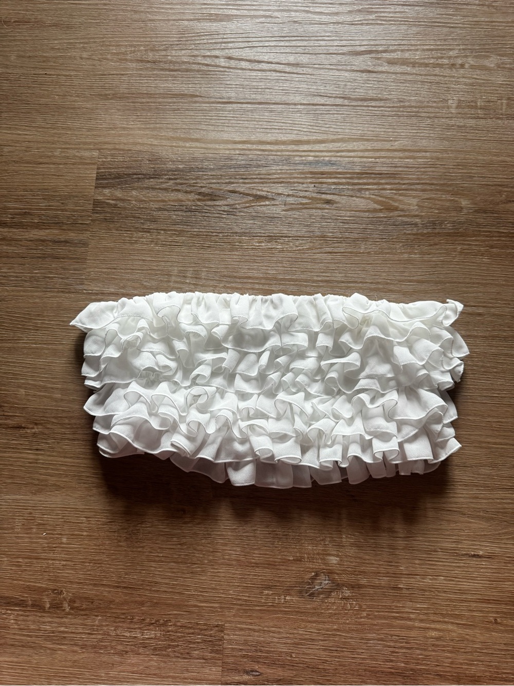 Forever 21 White Smocked Bandeau Top